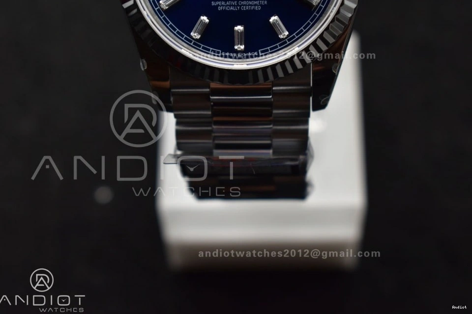 Bracelet vr3255 on Weight) Steel President 904L 36 Crystal SS QF Dial Edition Best (Gain DayDate Blue V5 0412